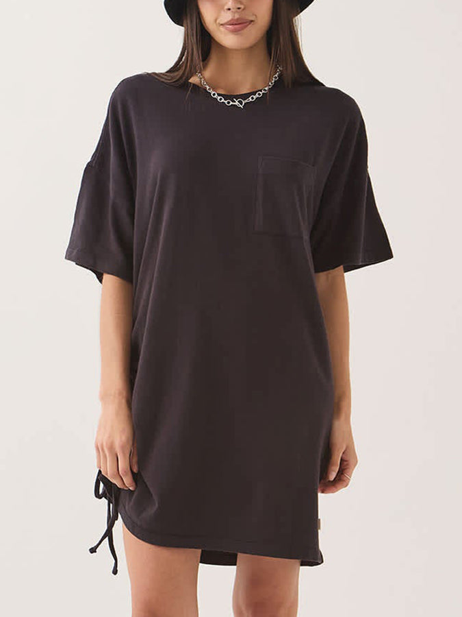 Brixton Carefree Organic Garment Dye Cinch Dress Fall 2026 | BLACK