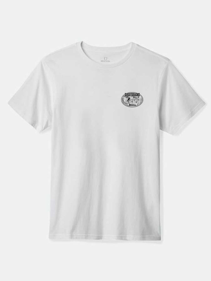 Brixton Bass Brains Swim Short Sleeve T-Shirt Summer 2024 | WHITE / BLACK