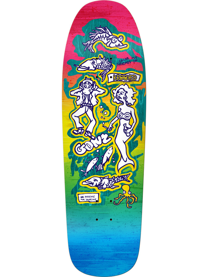 Krooked Gonz Color My Friends 9.81 Old School Skateboard Deck | MULTI