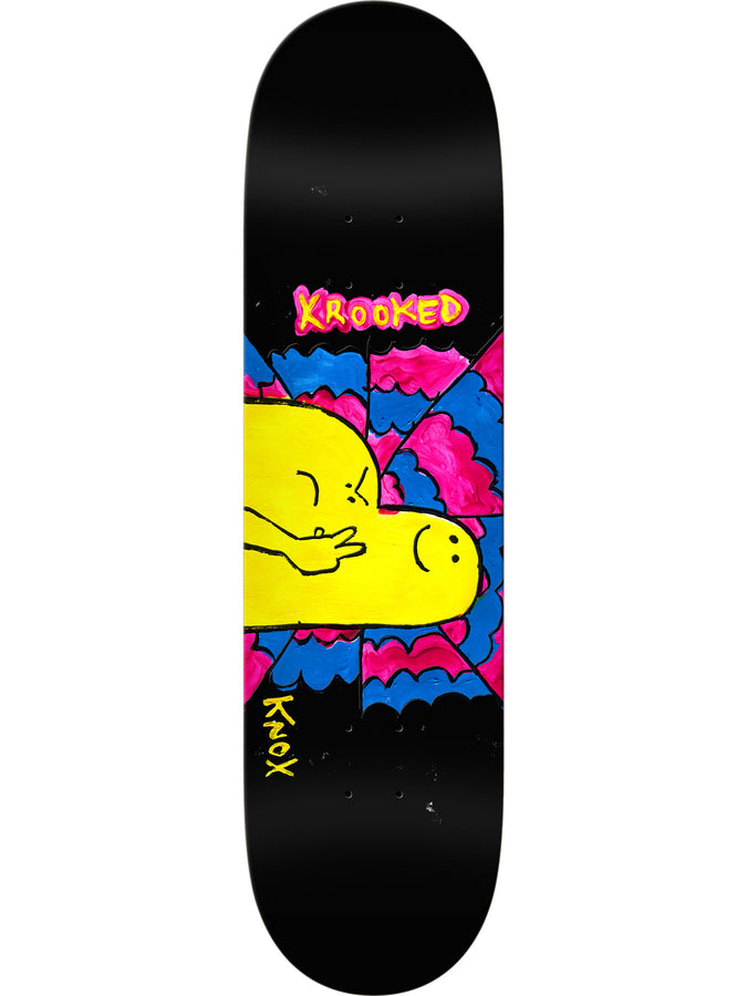 Krooked Knox Greetings 8.12 Skateboard Deck | BLACK