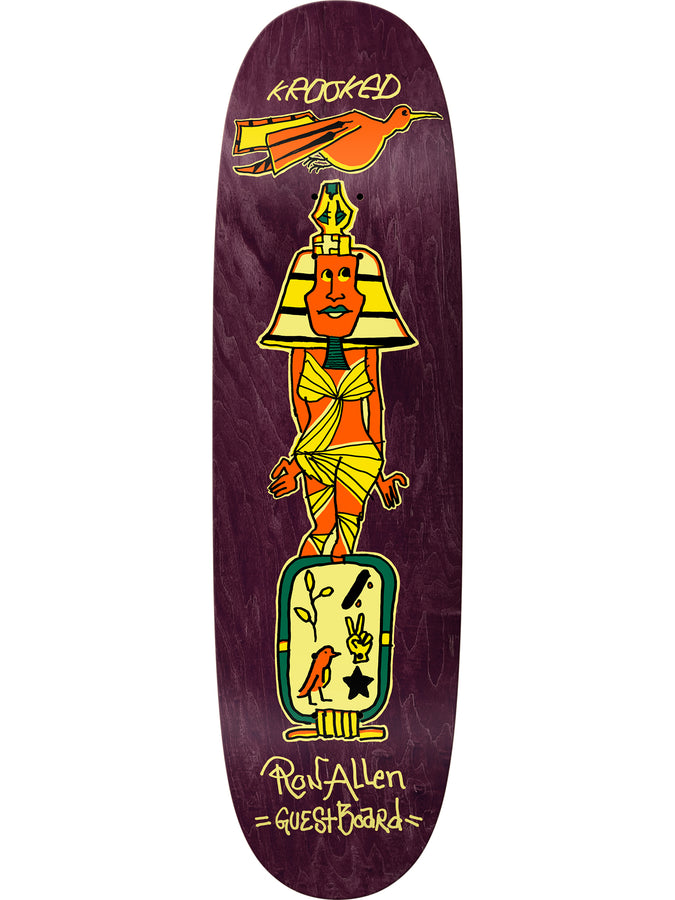 Krooked Old School Ron Allen Guest Pro 8.75 Skateboard Deck | MAROON