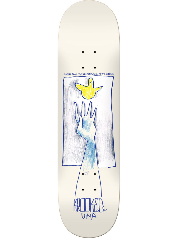 Krooked Una Golden 8.2 Skateboard Deck | WHITE