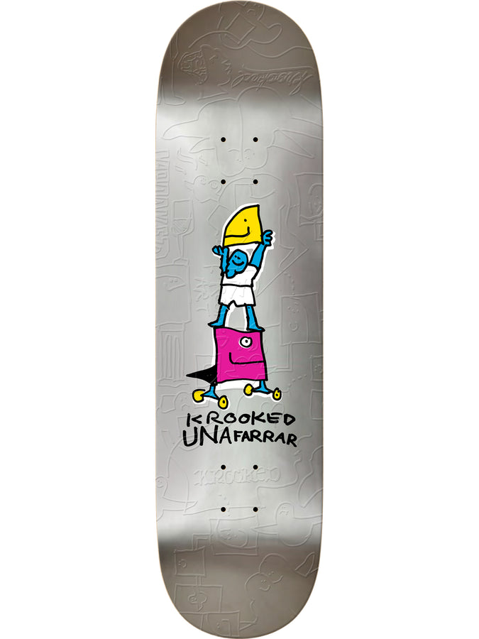 Krooked Una Stack 8.25 Skateboard Deck | SILVER