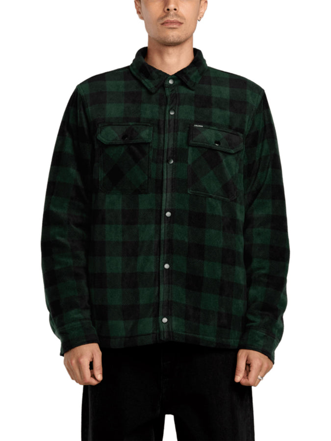Volcom Bowered II Lined Fleece Buttondown Shirt Fall 2025 | SCARAB (SCB)