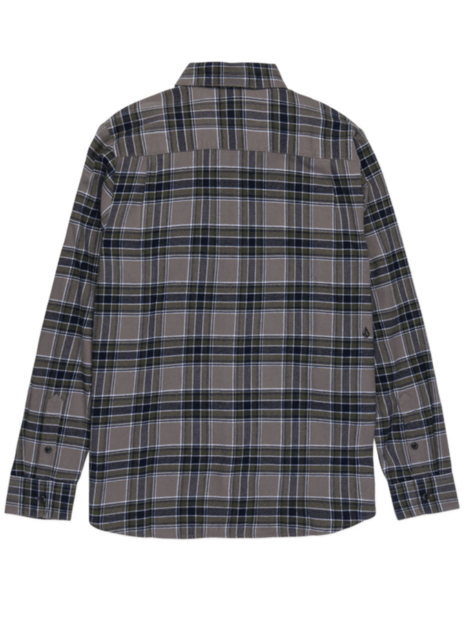 Volcom Caden Plaid Long Sleeve Buttondown Shirt Fall 2026 | PEWTER (PEW)