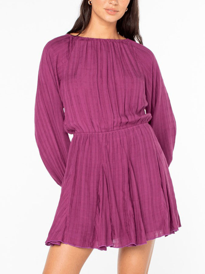 Roxy Sun Seeker Dress Fall 2025 | AMARANTH SOLID (MAM)