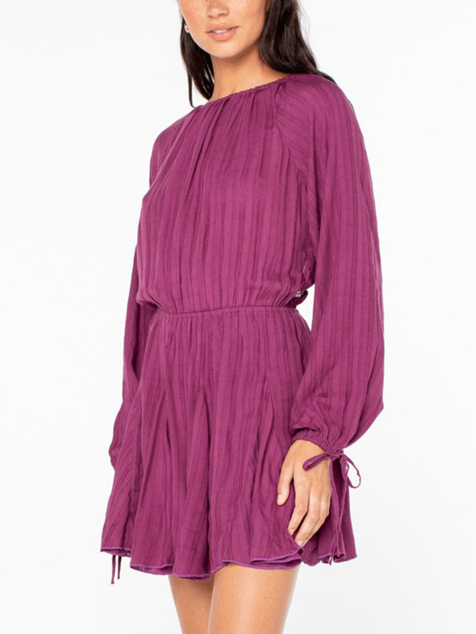 Roxy Sun Seeker Dress Fall 2025 | AMARANTH SOLID (MAM)