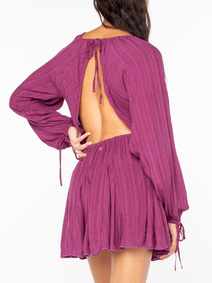Roxy Sun Seeker Dress Fall 2025 | AMARANTH SOLID (MAM)