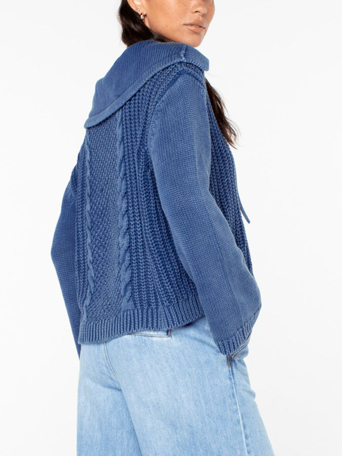 Roxy Far Winds Sweater Fall 2025 | MAZZARINE BLUE SOLID (BMZ)