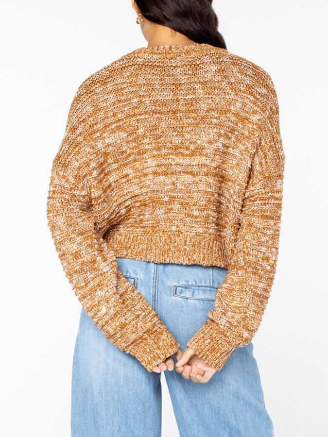 Roxy Enchanted Sky Sweater Fall 2025 | BCKTHRN BROWN/SNOW WHITE (CBB)