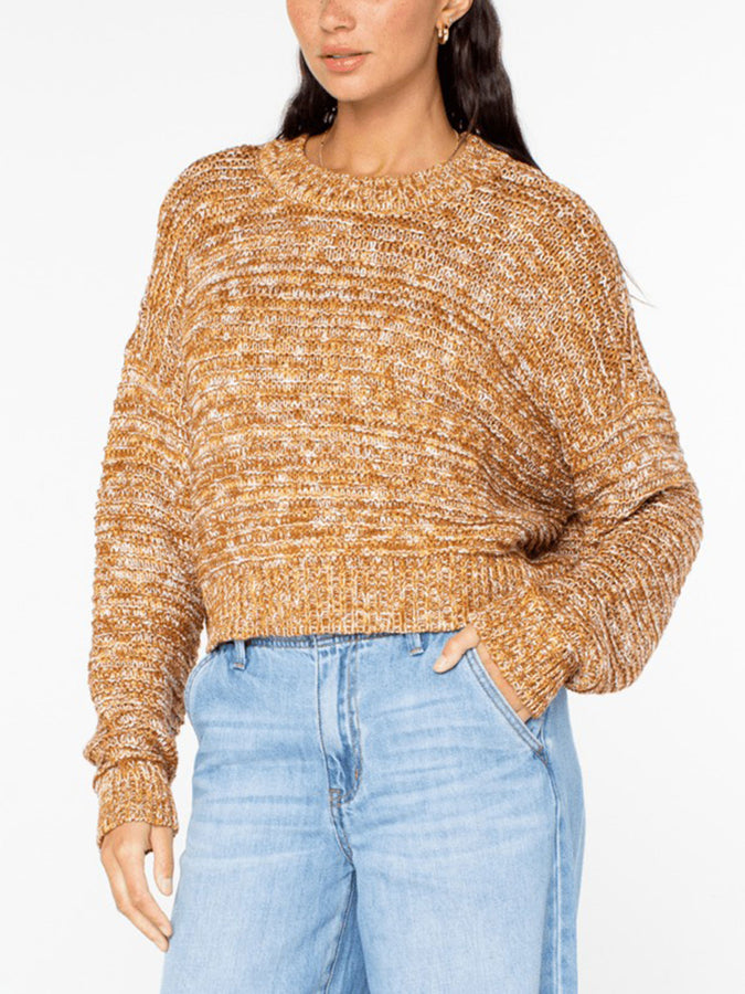 Roxy Enchanted Sky Sweater Fall 2025 | BCKTHRN BROWN/SNOW WHITE (CBB)