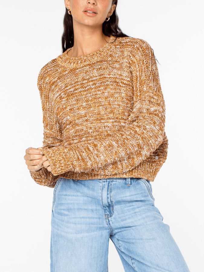 Roxy Enchanted Sky Sweater Fall 2025 | BCKTHRN BROWN/SNOW WHITE (CBB)