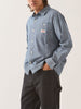 Brixton Trademark Blue Chambray Micro Stripe L/S Buttondown Shirt Fall 2026