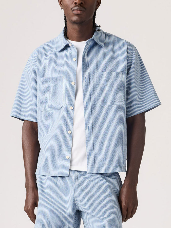 Levis Mechanic Boxy Stavros Stripe Buttondown Shirt Spring 26 | QUIET HARBOR (0000)