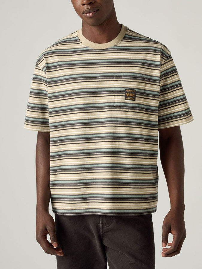 Levis Workwear Pkt Jason Stripe Trench Coat T-Shirt Fall 2026 | VOLCANIC ASH (0005)