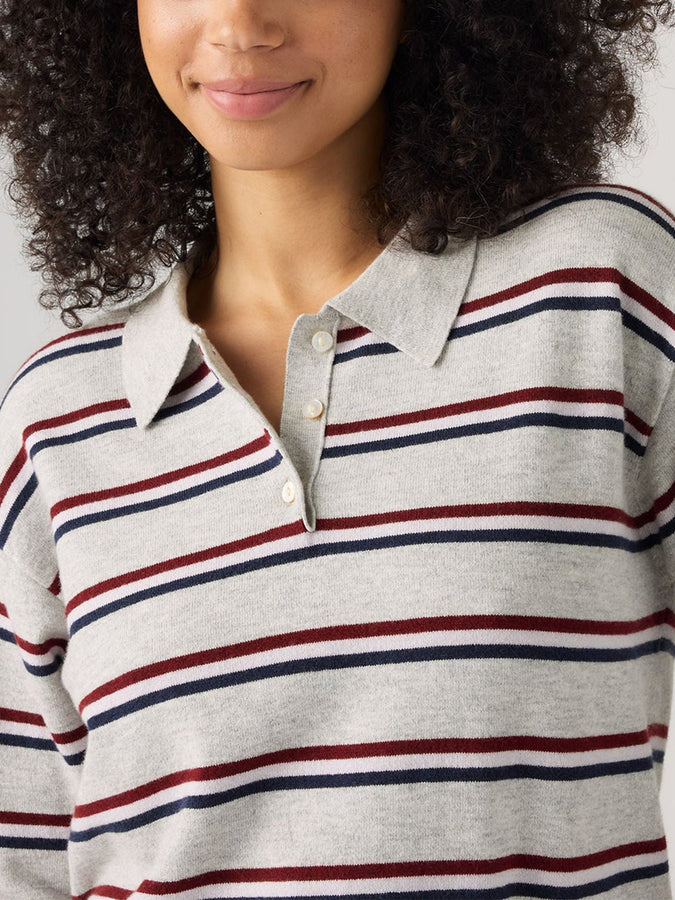 Levis Super Soft Jade Stripe Long Sleeve Polo Fall 2026 | LIGHT GREY HEATHER (0001)