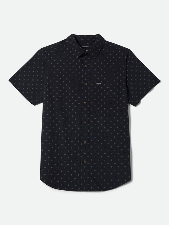 Brixton Charter Print Short Sleeve Buttondown Shirt Spring 2026 | FUTURE GREY DIAMOND TILE