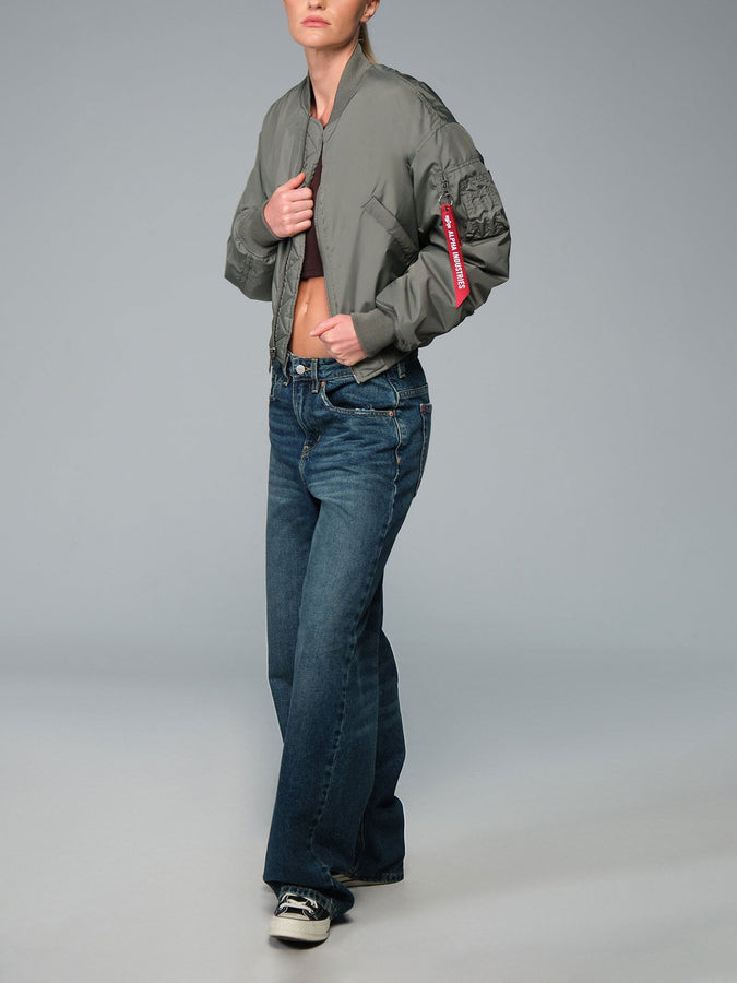 Alpha Industries Cropped Flight Oxford Jacket Holiday 2026 | FIELD GREY (060)