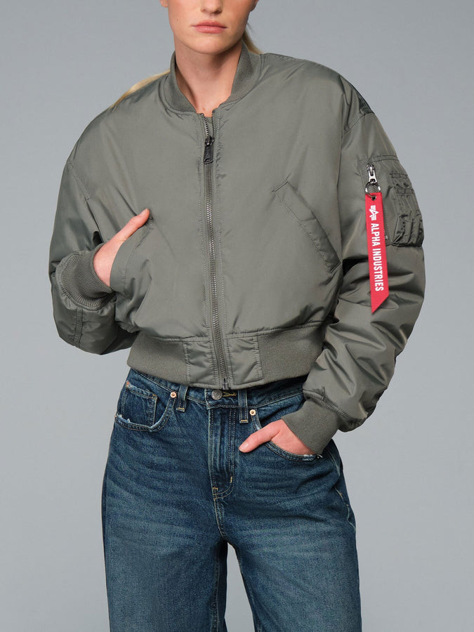 Alpha Industries Cropped Flight Oxford Jacket Holiday 2026 | FIELD GREY (060)