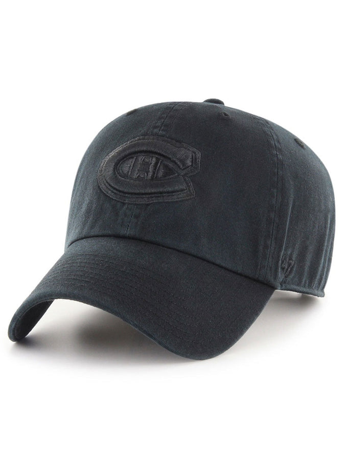 47 Clean Up Black On Black Montreal Canadiens Hat | MONTREAL CANADIENS (0904)