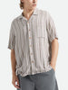 Brixton Bunker Twisted Stripe Short Sleeve Buttondown Shirt Spring 2026