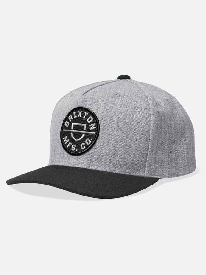 Brixton Crest Netplus Snapback Hat | HEATHER GREY/BLACK