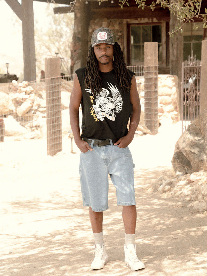 Brixton Wolcott Worn In Muscle Tank Top Summer 2026 | BLACK