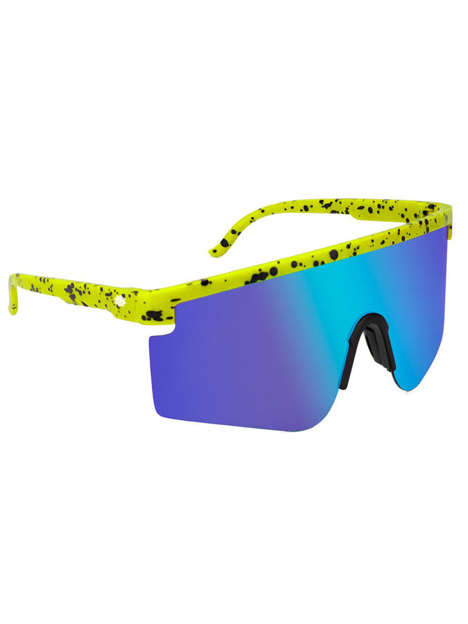 Glassy Mojave Speed Sunglasses | LIME/BLUE MIRROR