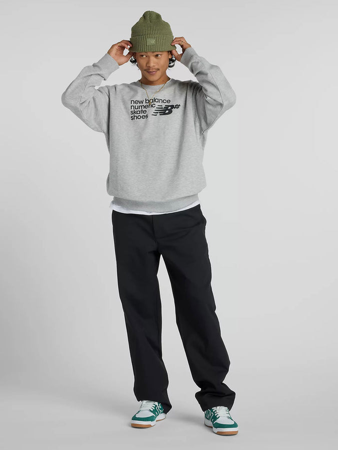 Nb Numeric French Terry Logo Crewneck Sweatshirt Spring 2026 | ATHLETIC GREY HEATHER (AGH)