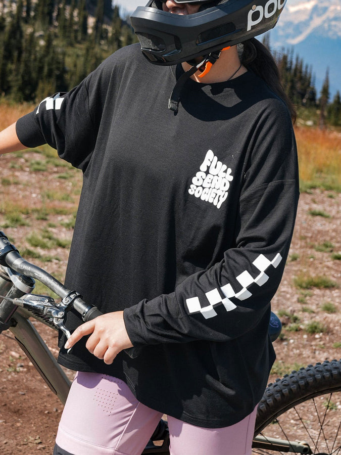 NTR Full Send Merino Oversized MTB L/S T-Shirt Spring 2026 | BLACK