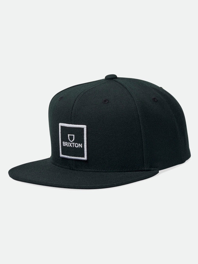 Brixton Alpha Square Netplus Snapback Hat | BLACK/BLACK