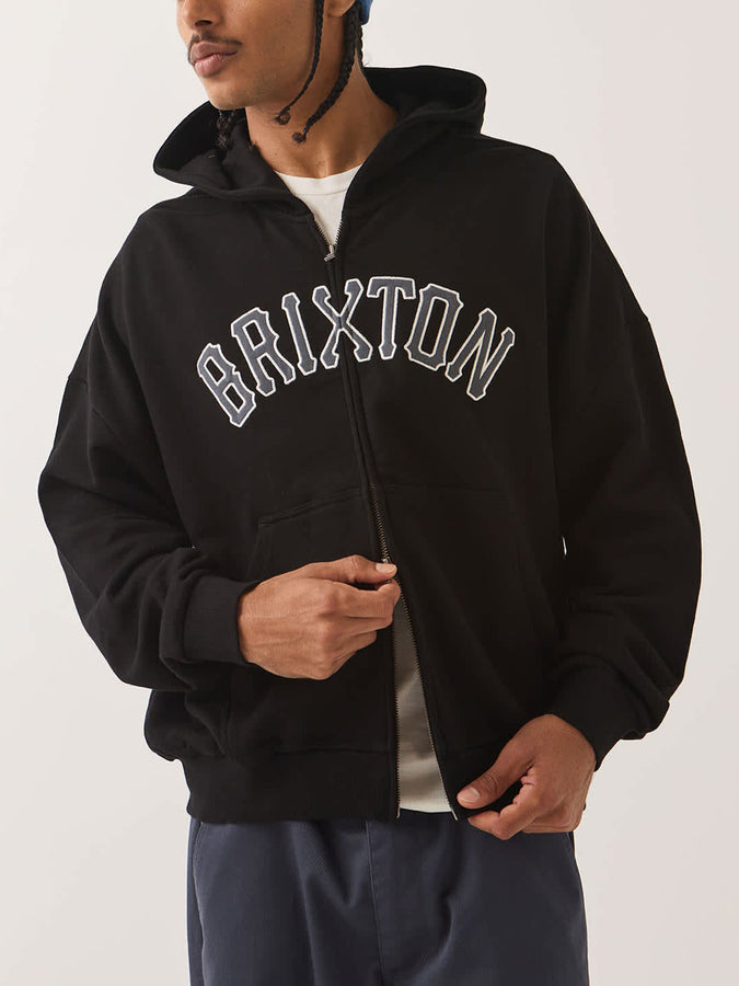 Brixton Dugout Zip Hoodie Fall 2026 | BLACK/GREY