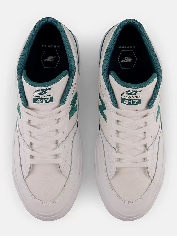 New Balance Summer 2023 Numeric 417 Viallani White/Teal Shoes | WHITE/VINTAGE TEAL