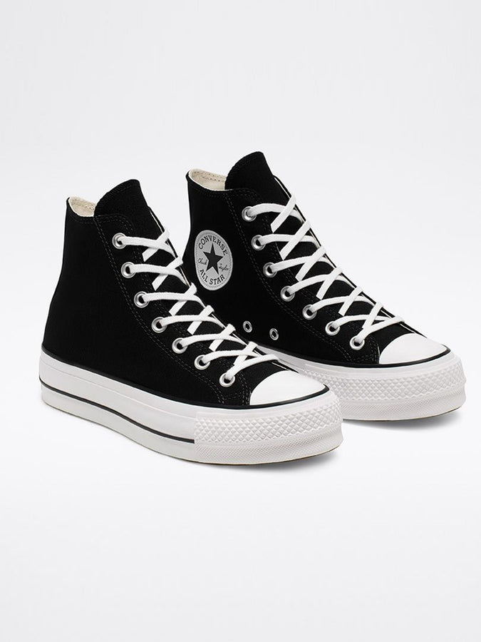 Converse Chuck Talor All Star Lift Hi Black/White/White Shoes | BLACK/WHITE/WHITE