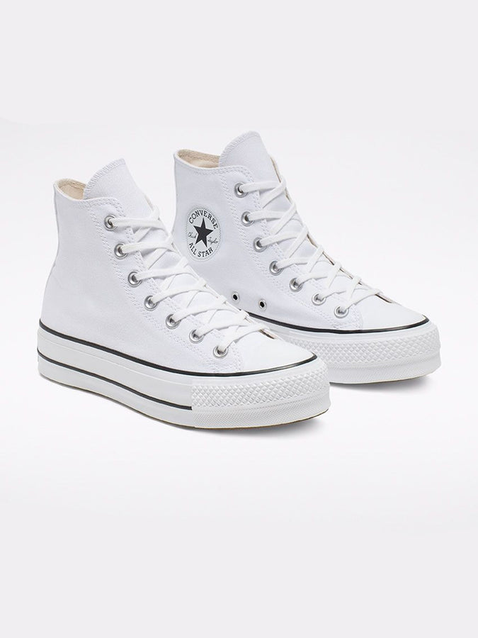 Chuck Taylor All Star Platform Hi White/Black/White Shoes | White/Black/White