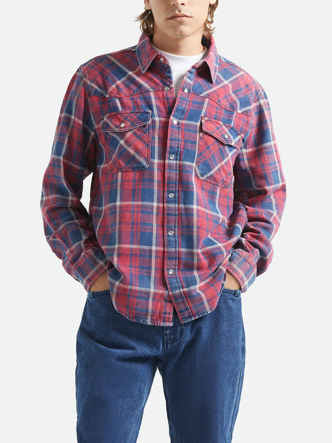 Brixton Waylon Lightweight Long Sleeve Buttondown Shirt Spring 2026 | DENIM PLAID