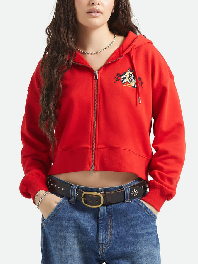 Brixton Trophy Horse Cropped Zip Hoodie Spring 2026 | ADRENALINE RUSH