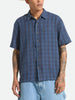 Brixton Cru Linen Blend Plaid Short Sleeve Buttondown Shirt Summer 2026