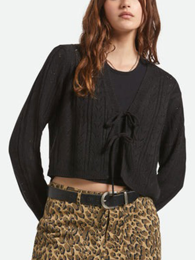 Brixton Cropped Pointelle Tie Cardigan Fall 2025 EMPIRE