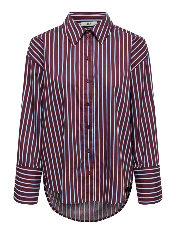 JDY Serena Long Sleeve Buttondown Shirt Fall 2026 | PORT ROYALE STRIPES