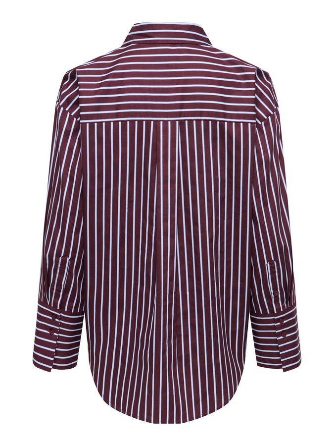 JDY Serena Long Sleeve Buttondown Shirt Fall 2026 | PORT ROYALE STRIPES