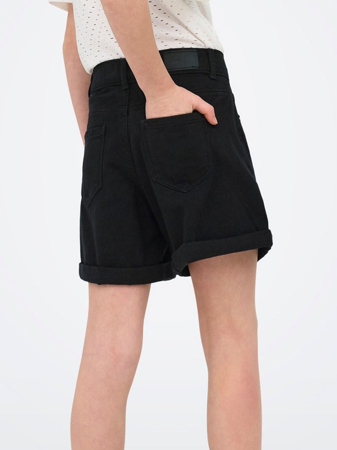 Only Vega Regular Mom Denim Shorts Summer 2026 | WASHED BLACK