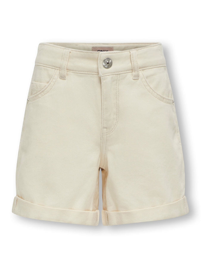 Only Vega Regular Mom Denim Shorts Summer 2026 | ECRU