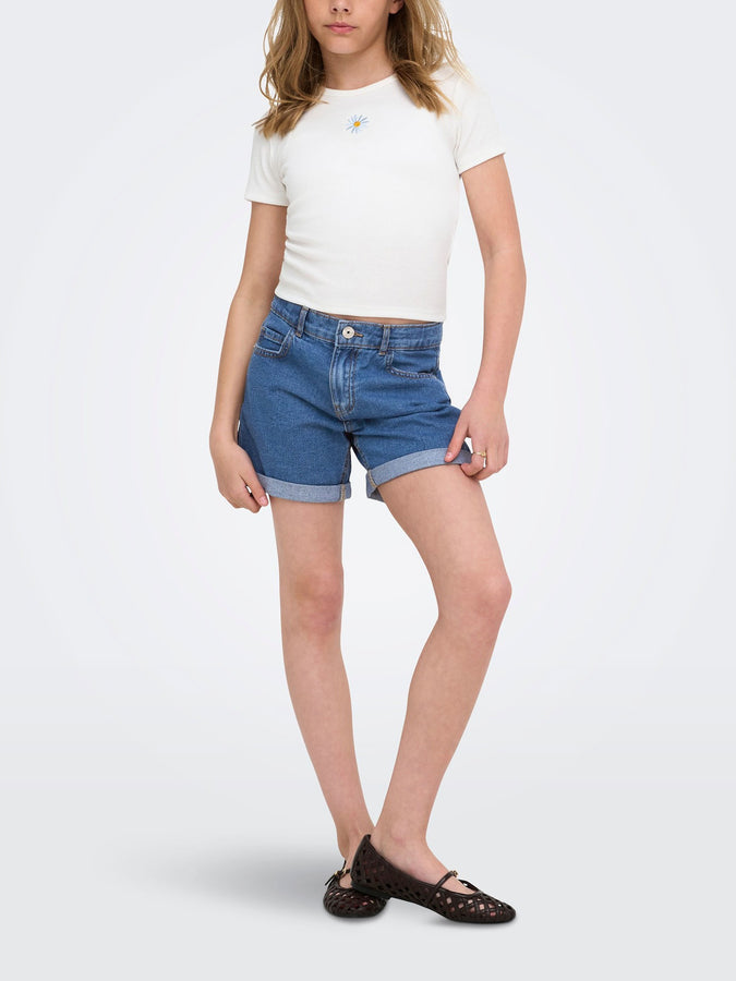Only Vega Regular Mom Denim Shorts Summer 2026 | MEDIUM BLUE DENIM