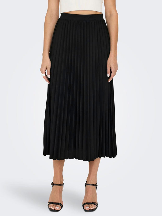 Only Melisa Plisse Skirt Spring 2024 | BLACK