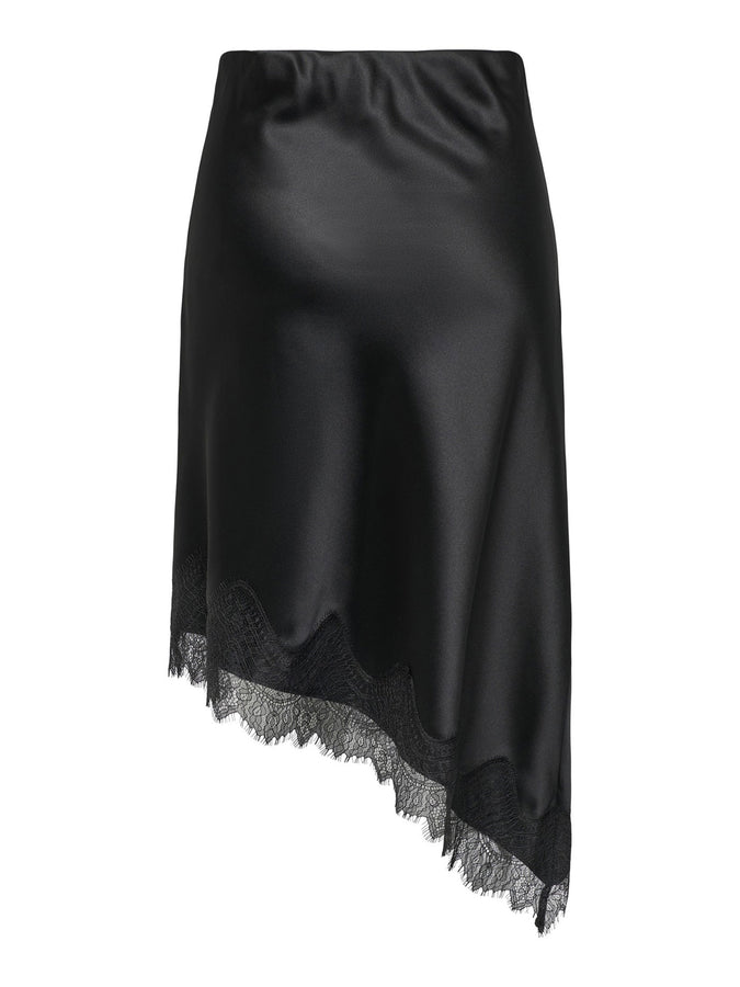 Only Faraya Satin Lace Skirt Summer 2026 | BLACK