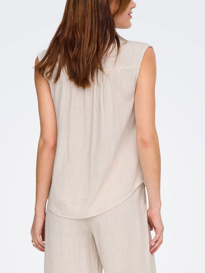 Only Siesta Sleeveless Buttondown Shirt Spring 2026 | MOONBEAM
