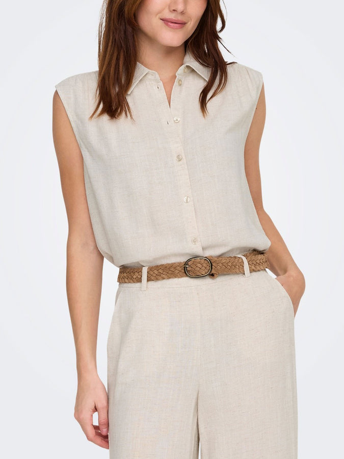 Only Siesta Sleeveless Buttondown Shirt Spring 2026 | MOONBEAM