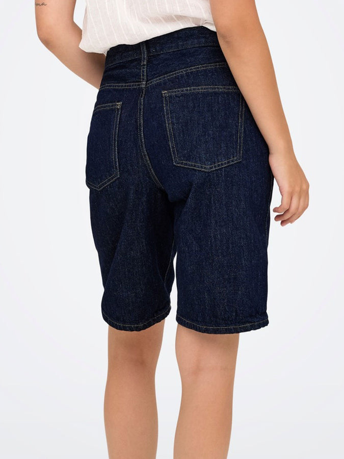 Only Sonny Wide Denim Shorts Summer 2026 | DARK BLUE DENIM