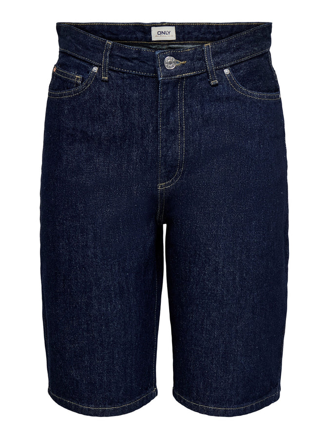Only Sonny Wide Denim Shorts Summer 2026 | DARK BLUE DENIM